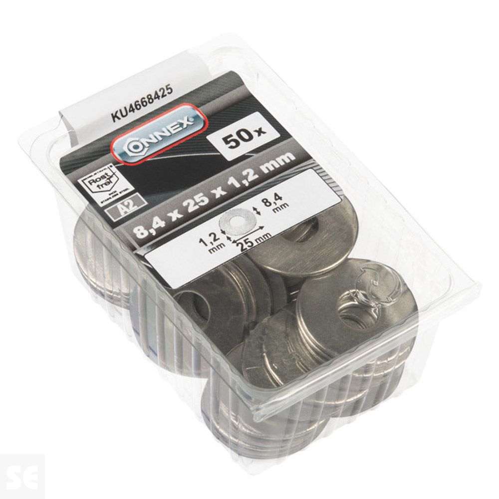 Arandela Inox. 8,4x25x1,2 A2 (50u.)