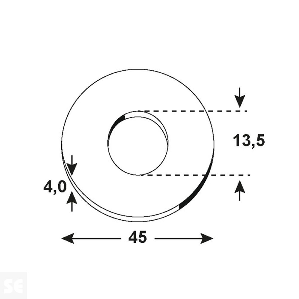 Arandela Vz 7094 R 13,5x45x4 mm (15u.)