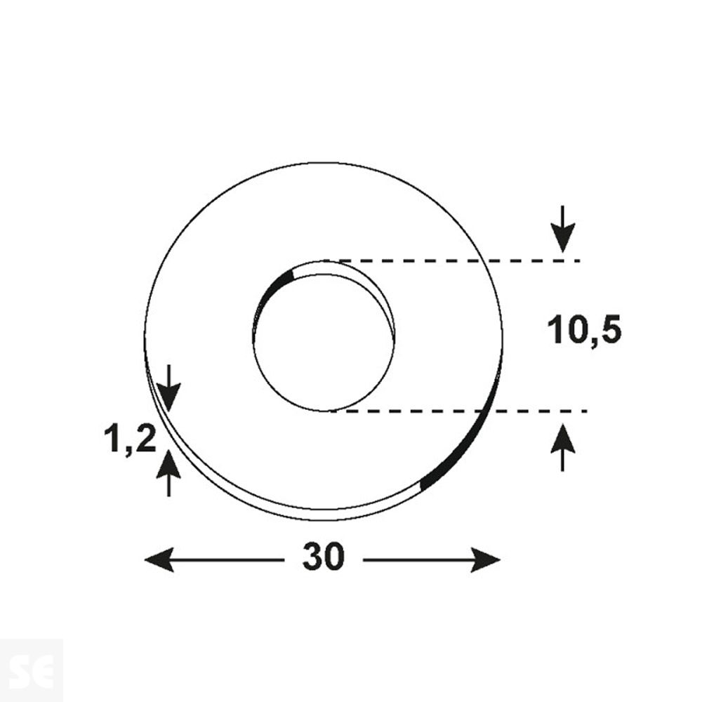 Arandela 10,5x30x1,2 Vz mm (50u.)