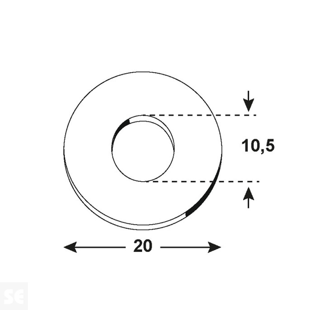 Arandela 125 Inox. M10x20 A2 7090 (50u.)