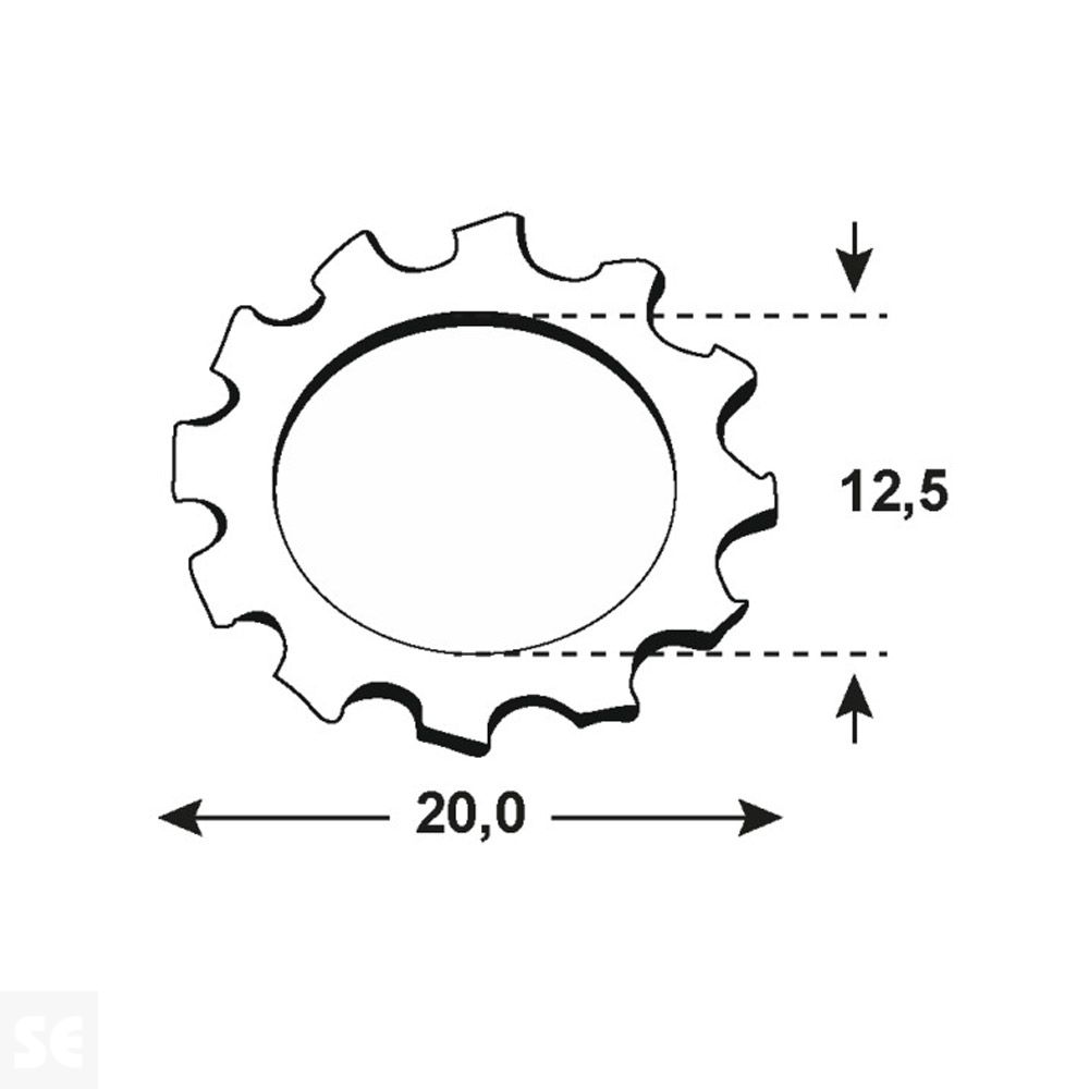 Arandela Dentada 12,5x20 mm Din 6797 (22 uds.)