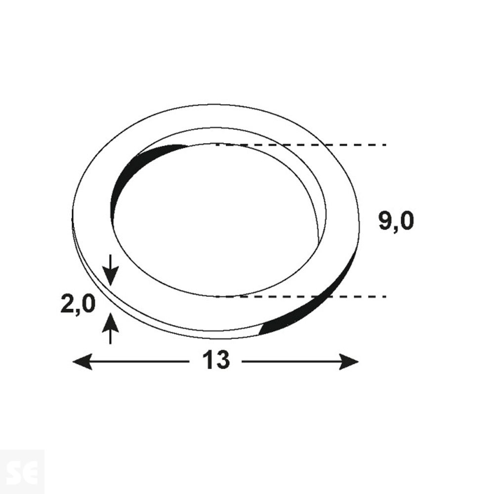 Arandela para Bisagra 9 mm - 13x9,0x2 (16 uds.)