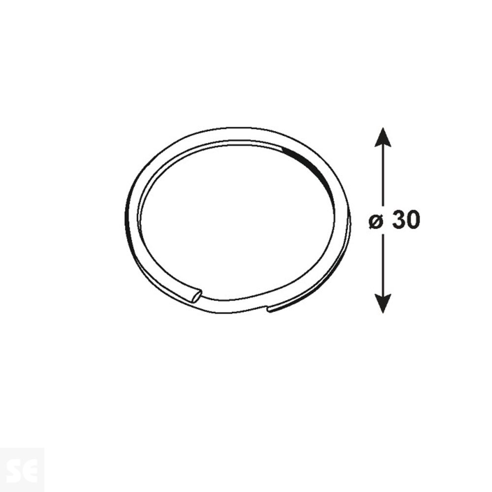 Argollas para Llaves Niqueladas 30 mm (6 uds.)