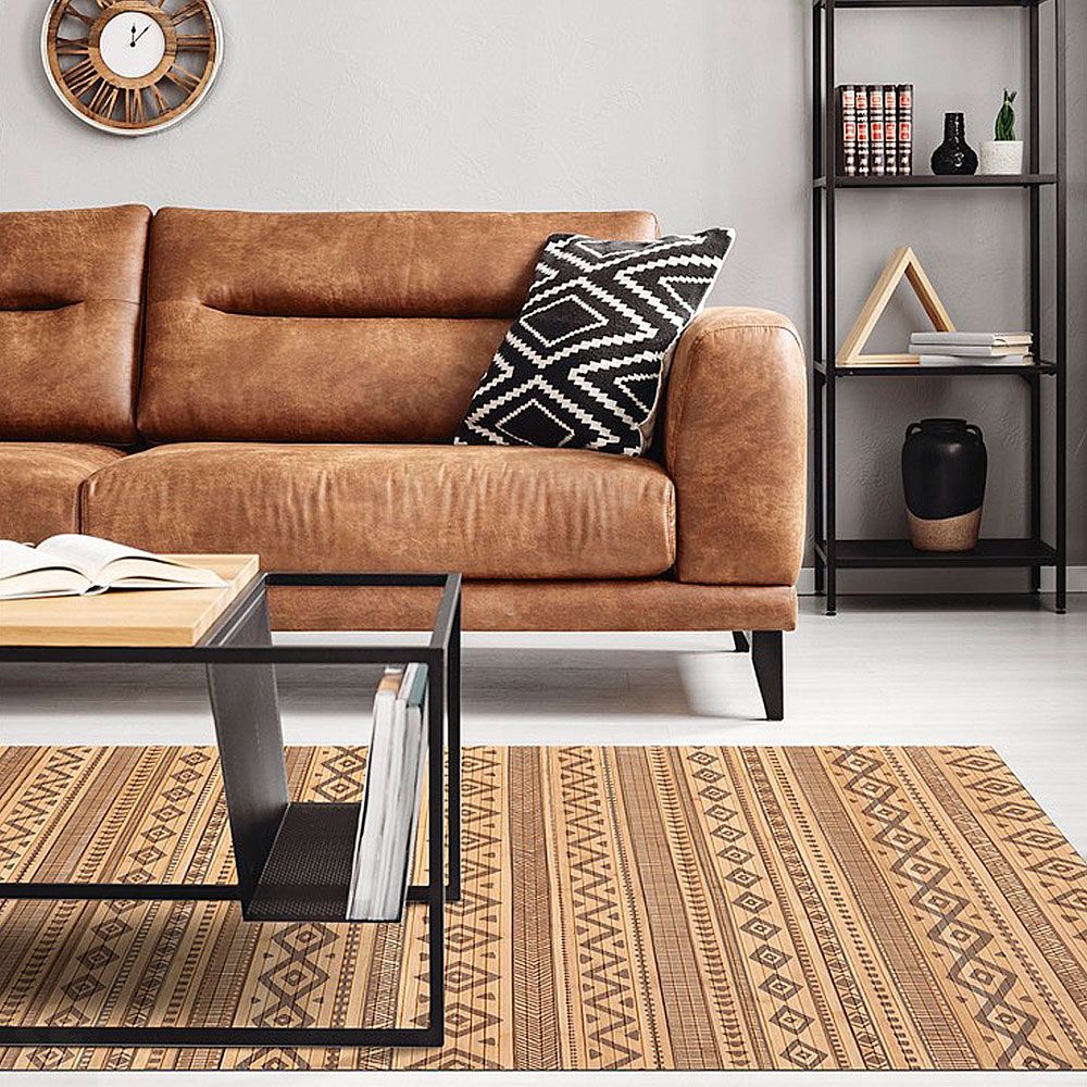 BAMBOO COOL - Alfombra Bambú Etnic Natural 80x150 cm