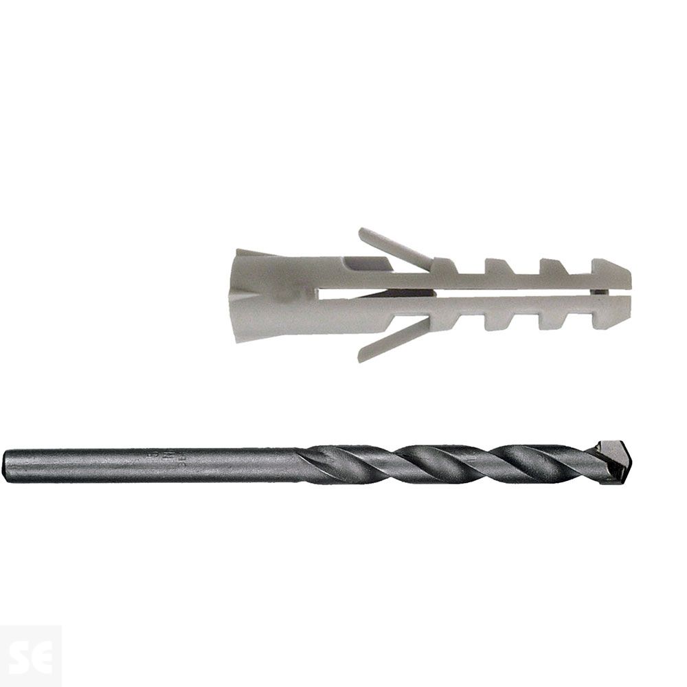 Surtido de Tacos (5-6-8-10) y Brocas (5-6-8-10) hormigón 530 Piezas