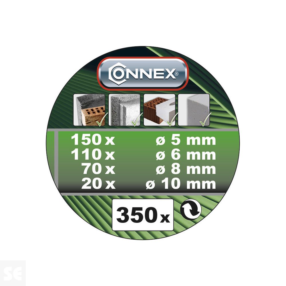 Surtido de Tacos hormigón (5-6-8-10) 350 Piezas