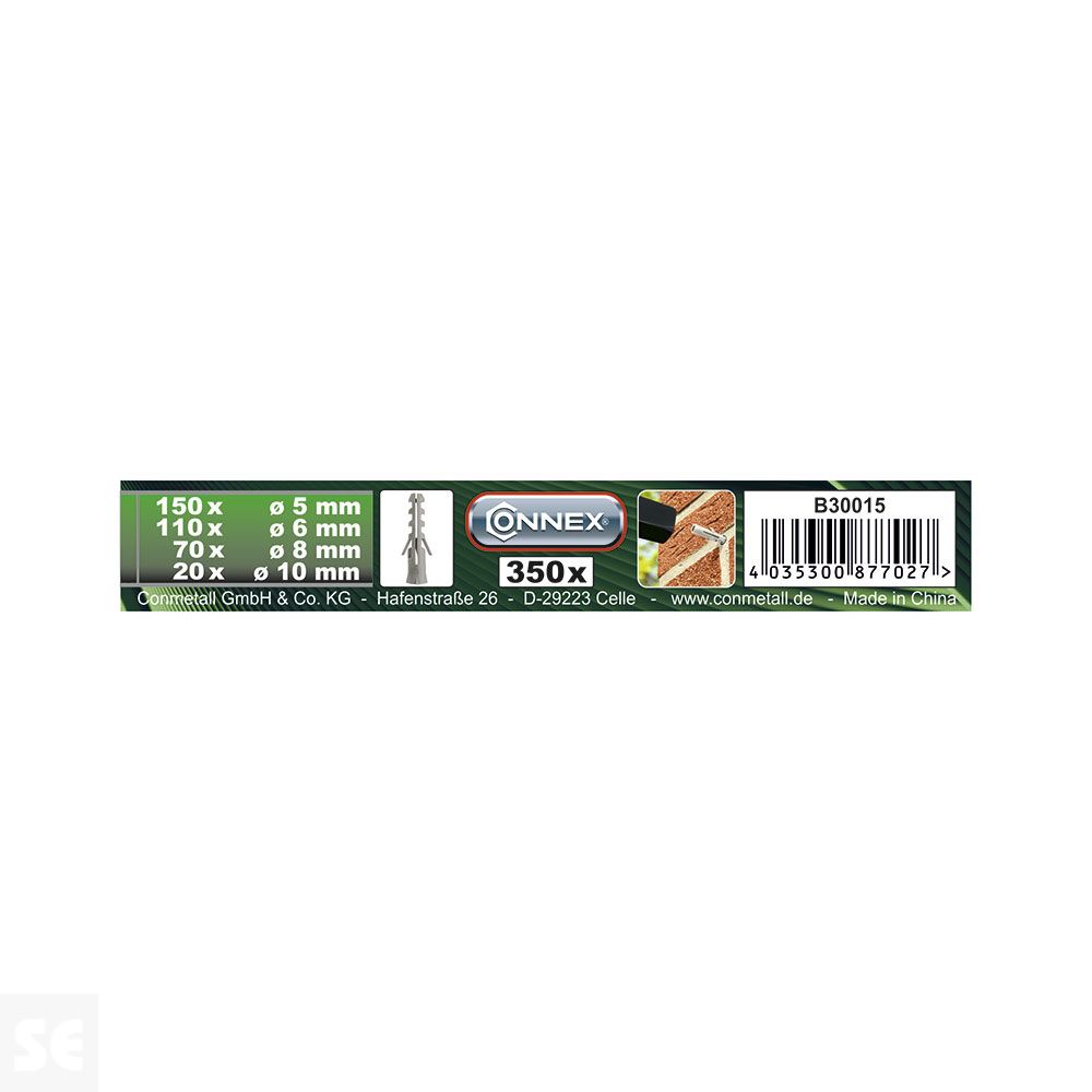 Surtido de Tacos hormigón (5-6-8-10) 350 Piezas