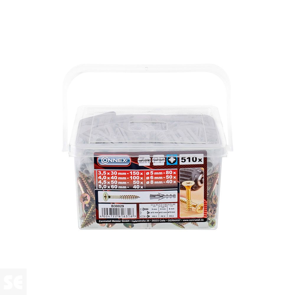 Surtido Tornillos y Tacos varios B30029 (510u.)