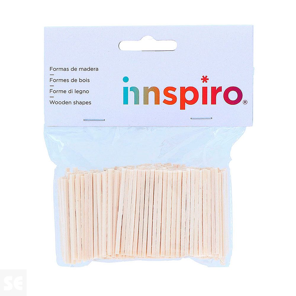 Bastones Madera Natural 49x2x2mm. 500u. 95561