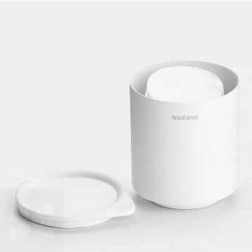 Portaalgodones Bote Organizador Mineral Blanco Fresco