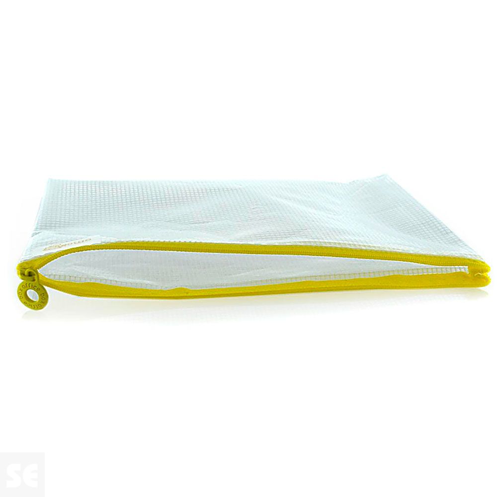 Bolsa Multiuso Transparente Cremallera Amarilla