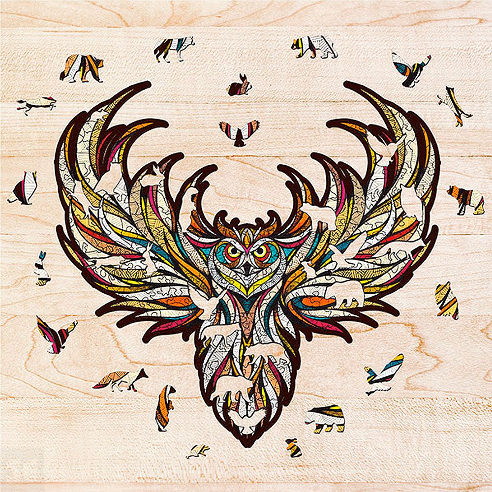 Ewa Puzzle Búho (L) 230 Piezas Caja de Madera