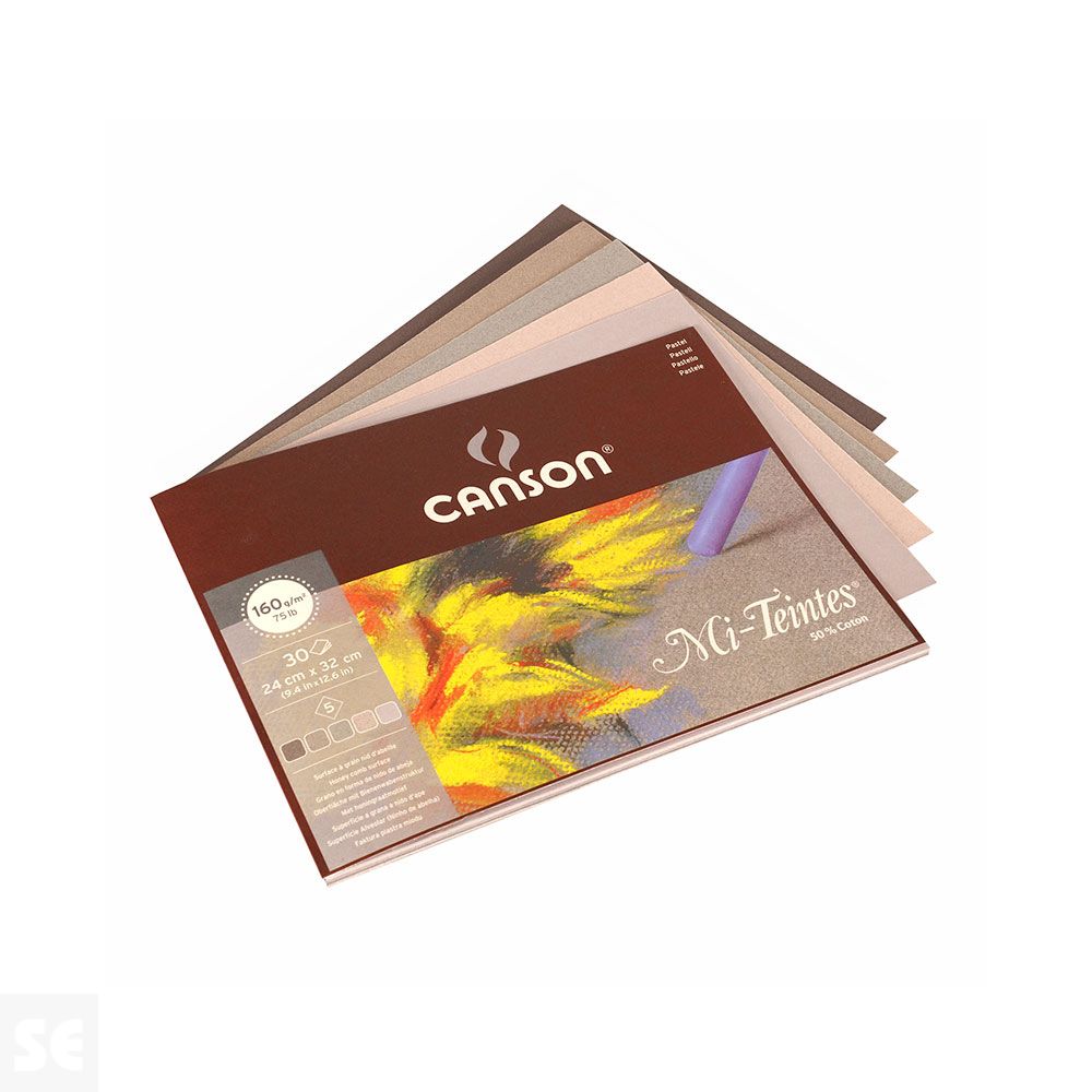 Bloc Enc Canson Mi-Teintes Tonos Grises 160G 24x32Cm 30H