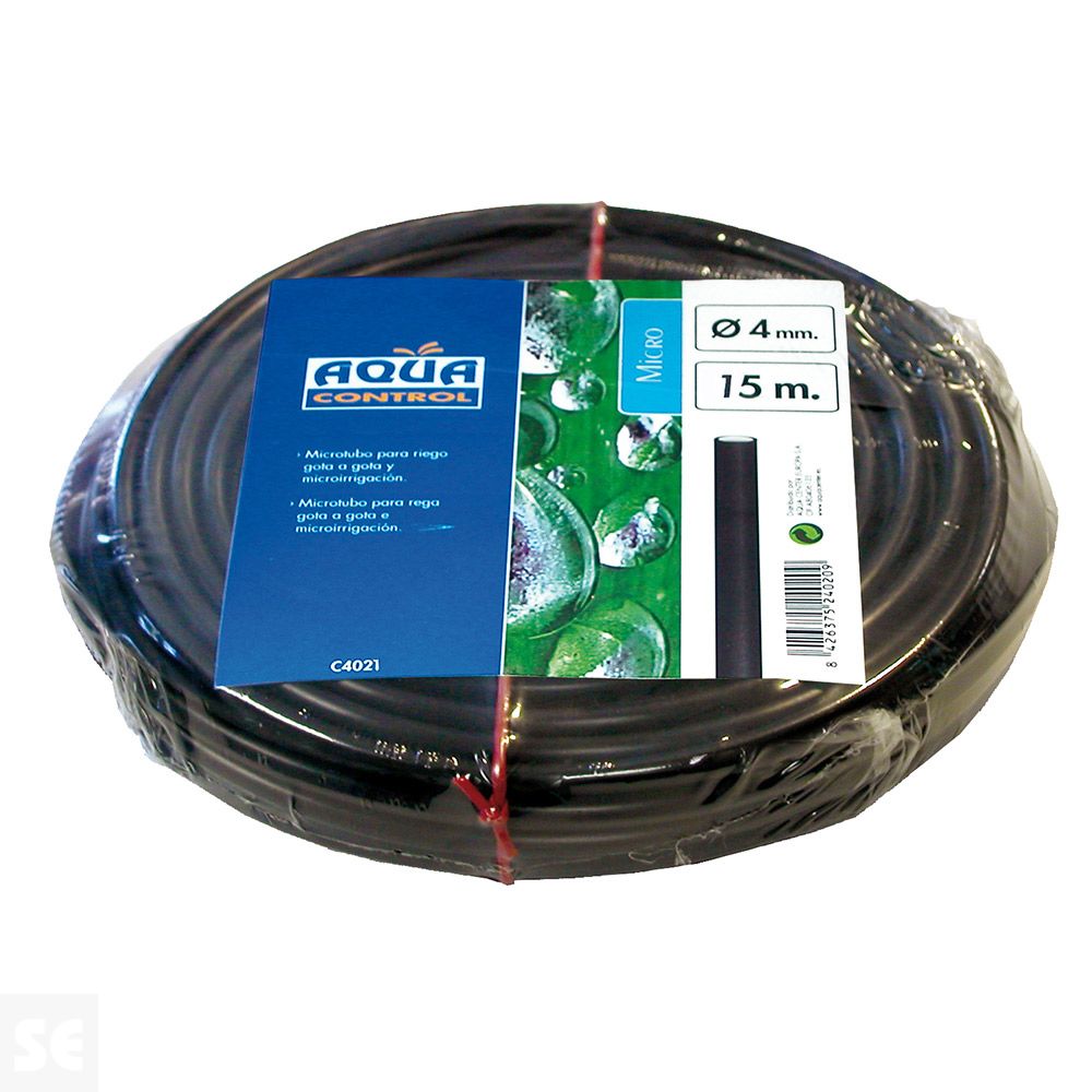 Microtubo Negro 4x6 Rollo 15 m