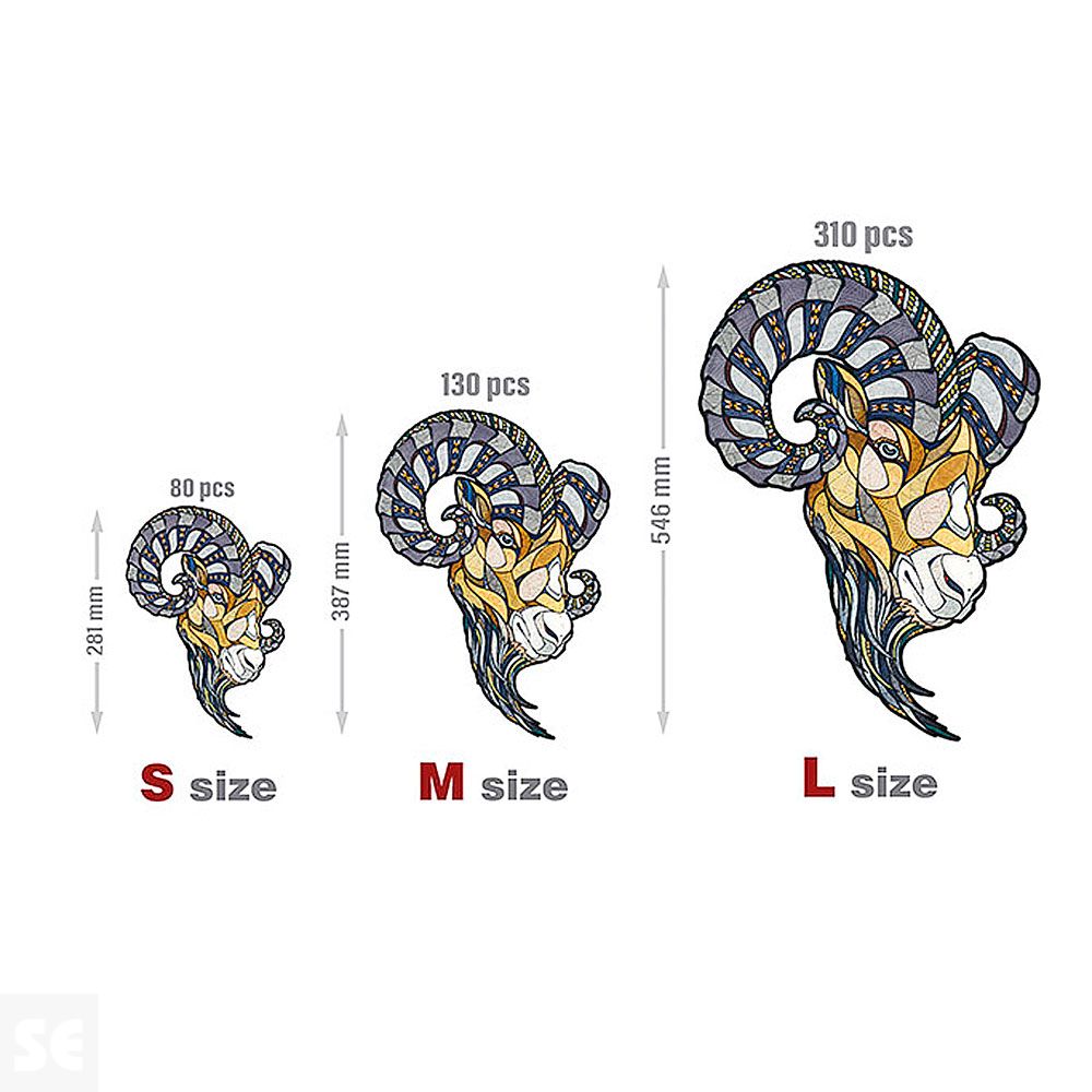 Ewa Puzzle Cabra (M) 130 Piezas Caja de Madera