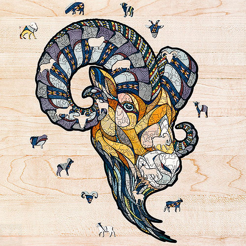 Ewa Puzzle Cabra (M) 130 Piezas Caja de Madera