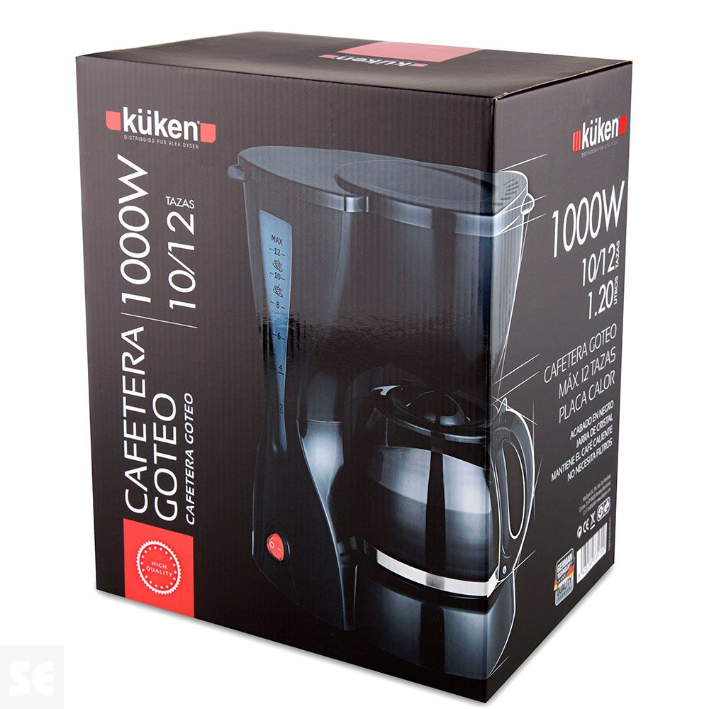 Cafetera Goteo 10/12 Tazas 1000 w