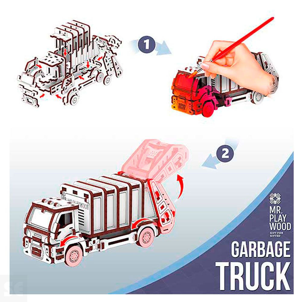 Mr. Playwood Camión de la Basura 77 piezas