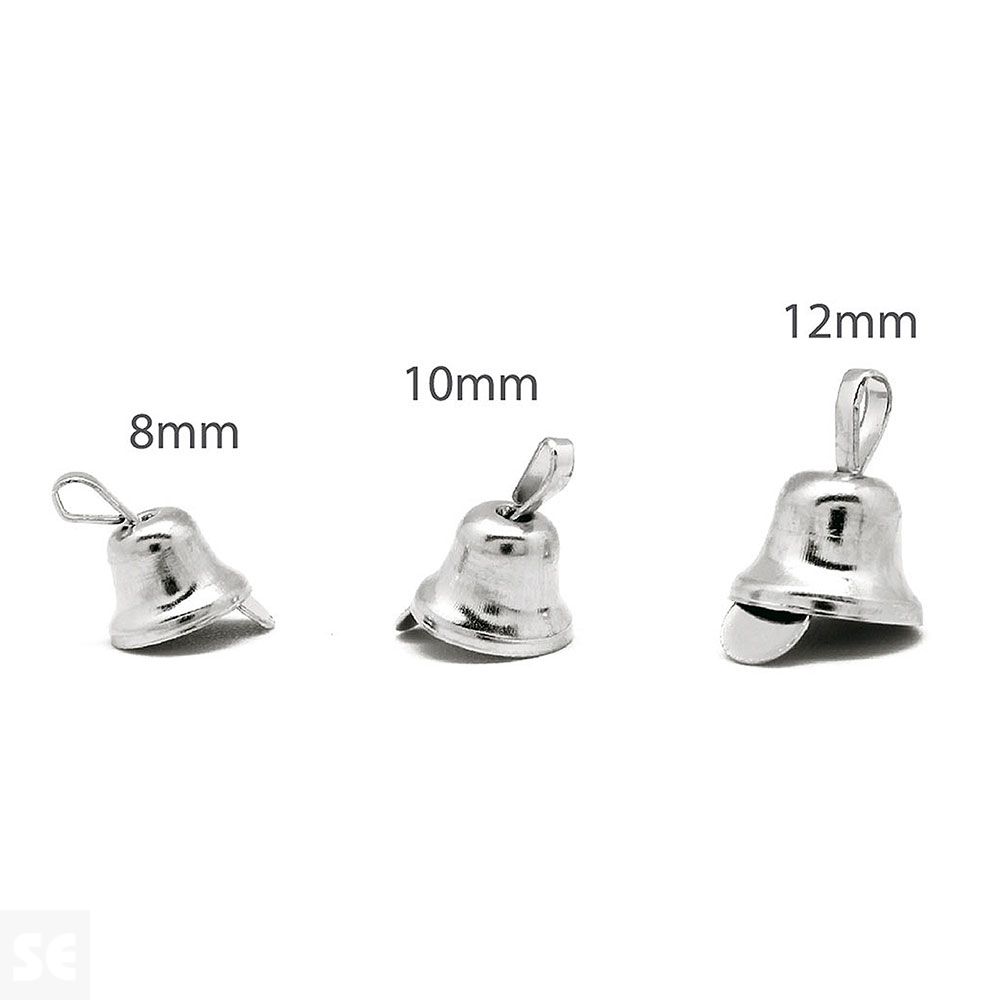 Campanillas Plata 8, 10, 12mm. 30u. 99900