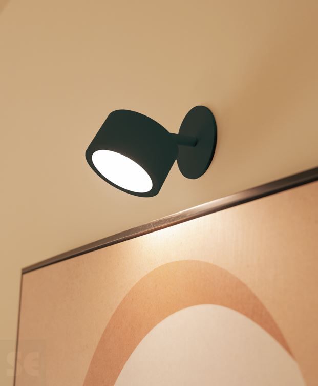 Aplique de Pared Led Roll 8 Negro Batería Recargable