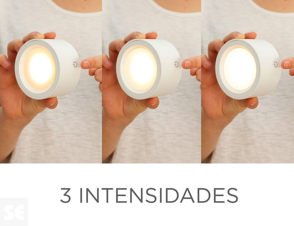 Aplique Pared Led Roll 8 Blanco Batería Recargable