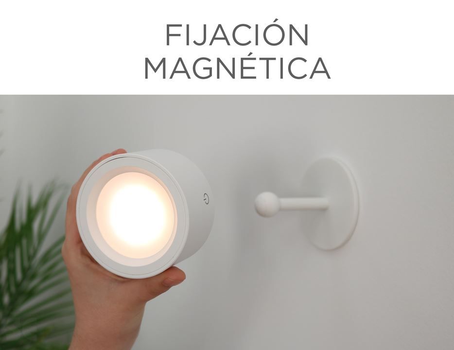 Aplique Pared Led Roll 8 Blanco Batería Recargable