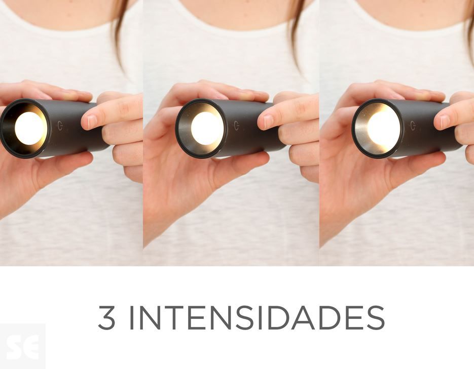 Aplique de Pared Led Roll 4 Negro Inalámbrico
