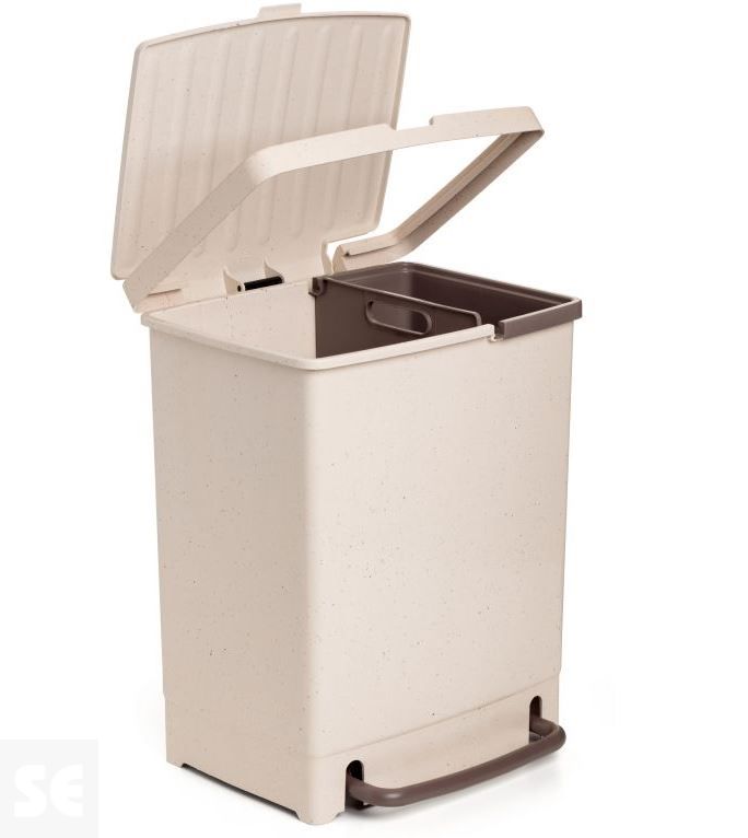 Cubo Pedal Reciclaje Ecohome 17+8 L.