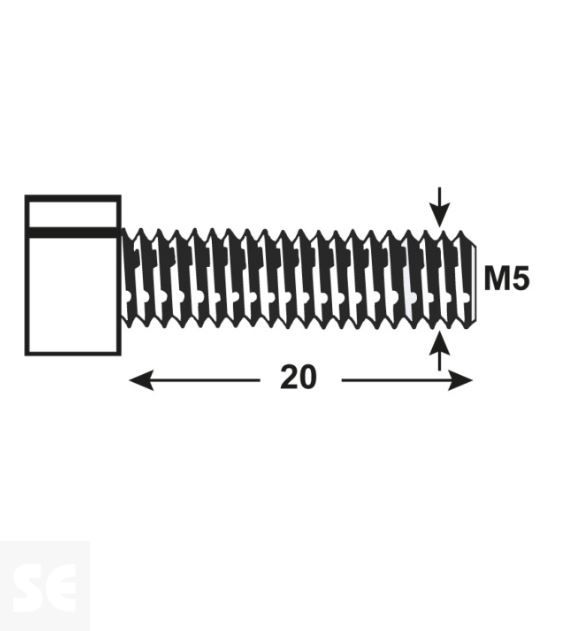 Tornillo Cónico Allen M5x20mm. A2 Din 4762 (150u.)