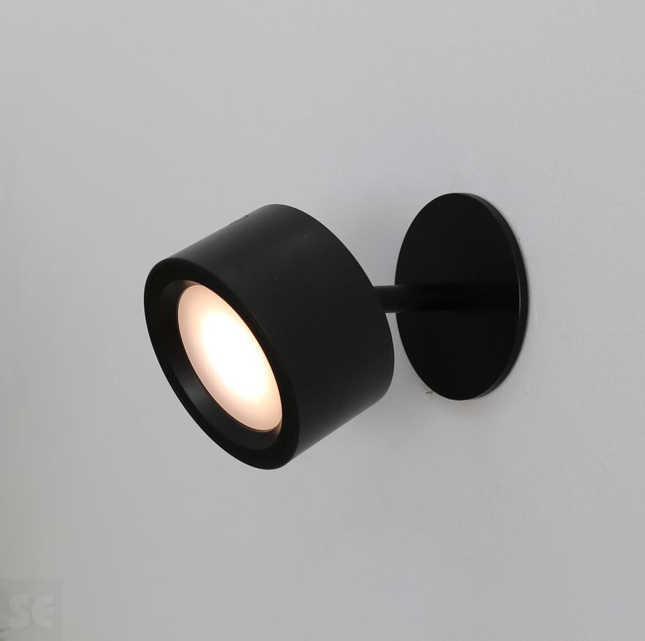 Aplique de Pared Led Roll 8 Negro Batería Recargable