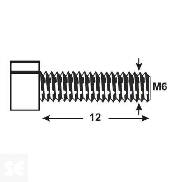 Tornillo Cónico Allen M6x12mm. A2 Din 4762 (150u.)