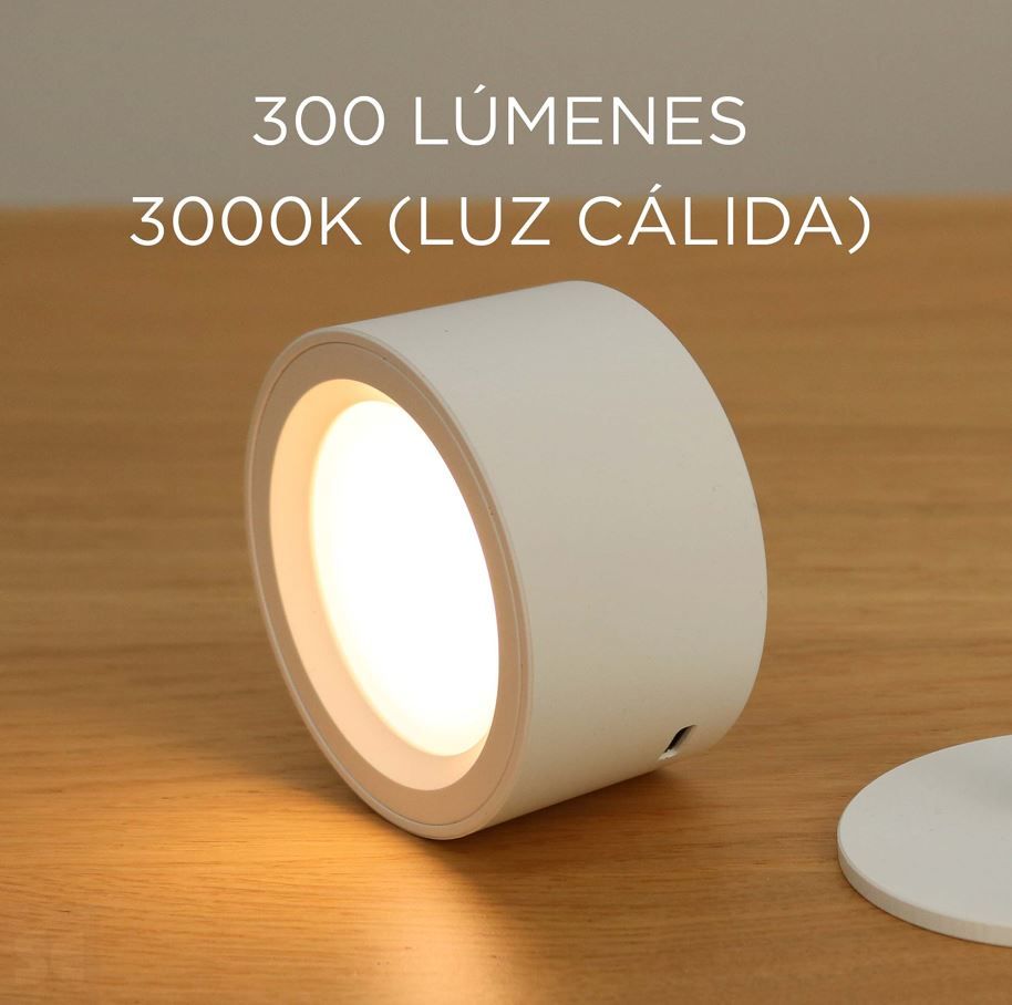 Aplique Pared Led Roll 8 Blanco Batería Recargable