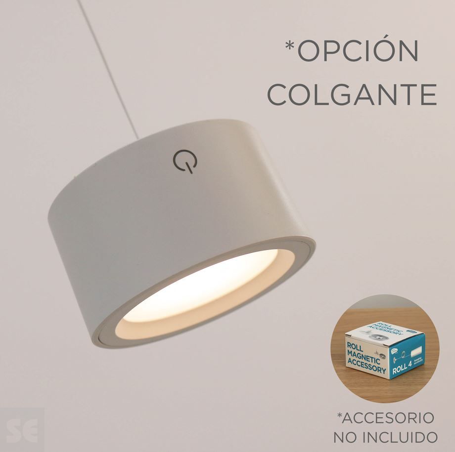 Aplique Pared Led Roll 8 Blanco Batería Recargable