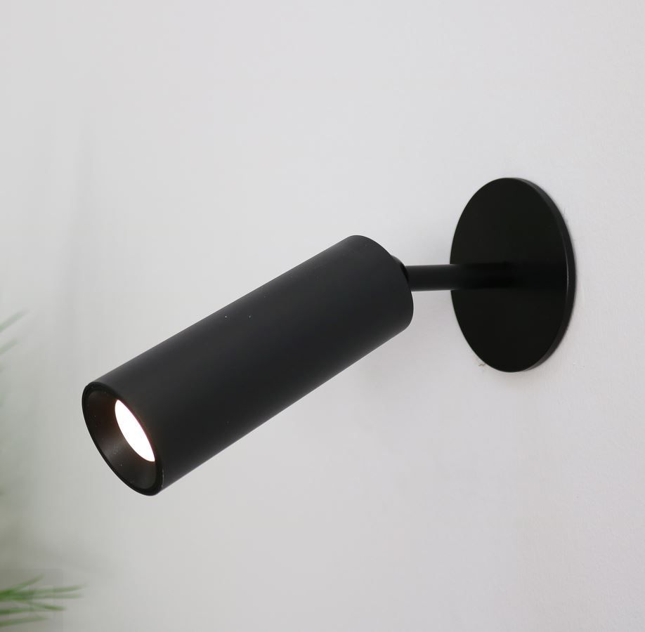 Aplique de Pared Led Roll 4 Negro Inalámbrico