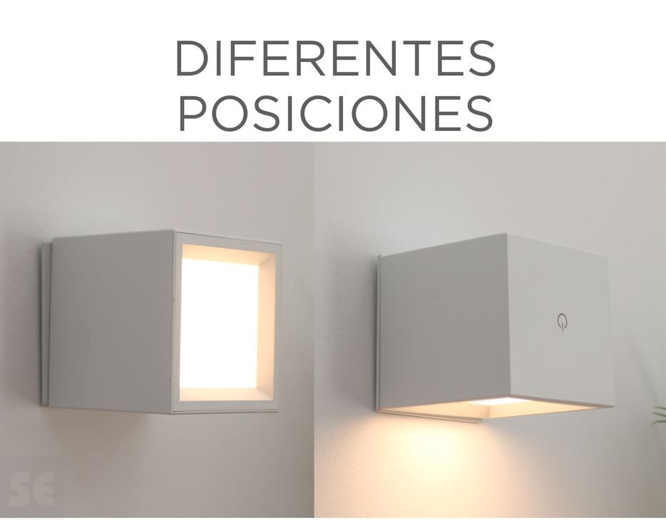 Aplique de Pared Led Box 8 Blanco Inalámbrico