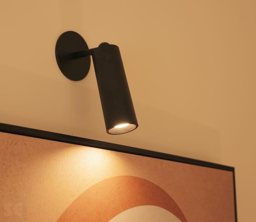 Aplique de Pared Led Roll 4 Negro Inalámbrico