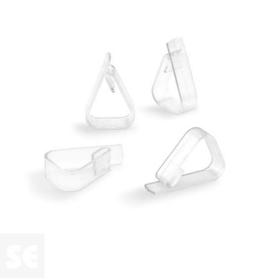 Pinza Sujeta-Mantel Transparente 33x50x14 mm. (4u.)