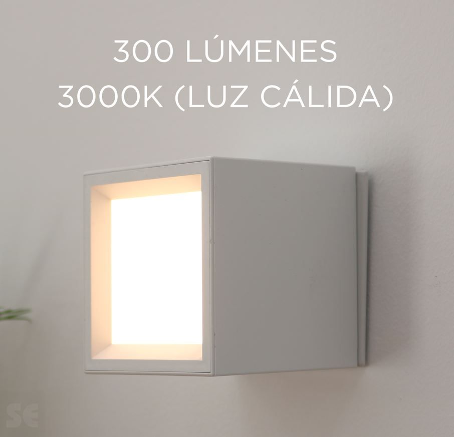 Aplique de Pared Led Box 8 Blanco Inalámbrico