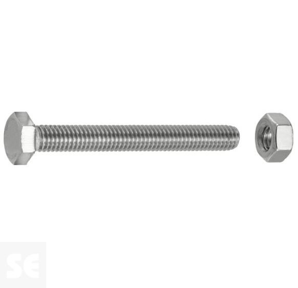 Tornillo Cabeza Hexagonal M6x50mm. Din 933 (15 piezas)