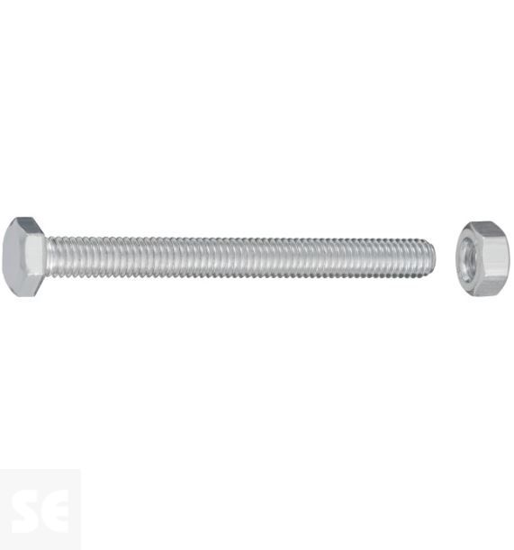 Tornillo Cabeza Hexagonal M6x60mm. Din 933 (4 piezas)