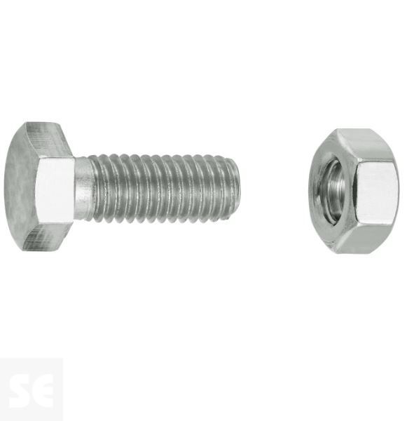 Tornillo Cabeza Hexagonal M8x20mm. Din 933 (6 piezas)