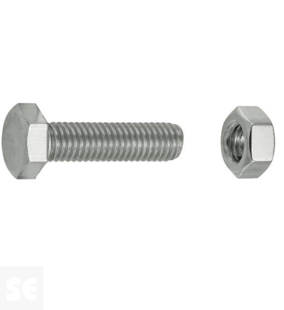 Tornillo Cabeza Hexagonal M8x30mm. Din 933 (20 piezas)