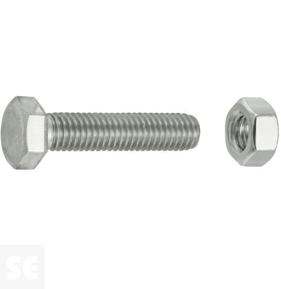 Tornillo Cabeza Hexagonal M8x40mm. Din 933 (4 piezas)