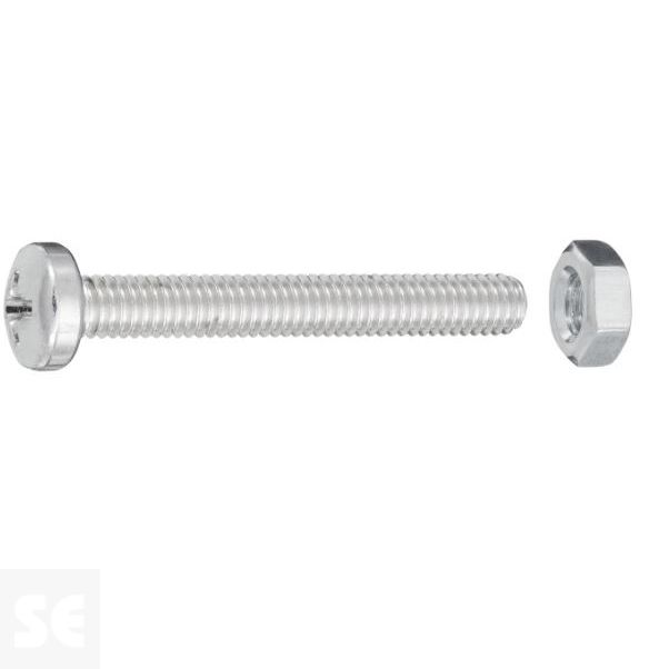 Tornillo Cabeza Redonda Ph M4x30mm Din 7985 (50 piezas)