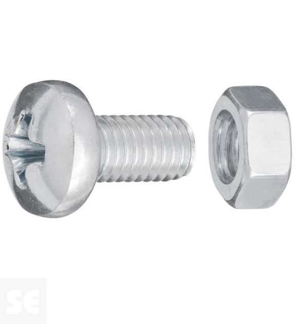 Tornillo Cabeza Redonda Ph M5x10mm Din 7985 (60 piezas)