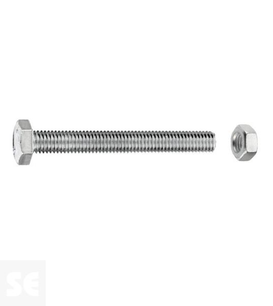 Tornillo Cabeza Hexagonal M10x100mm. A2 Din 931 (6 piezas)