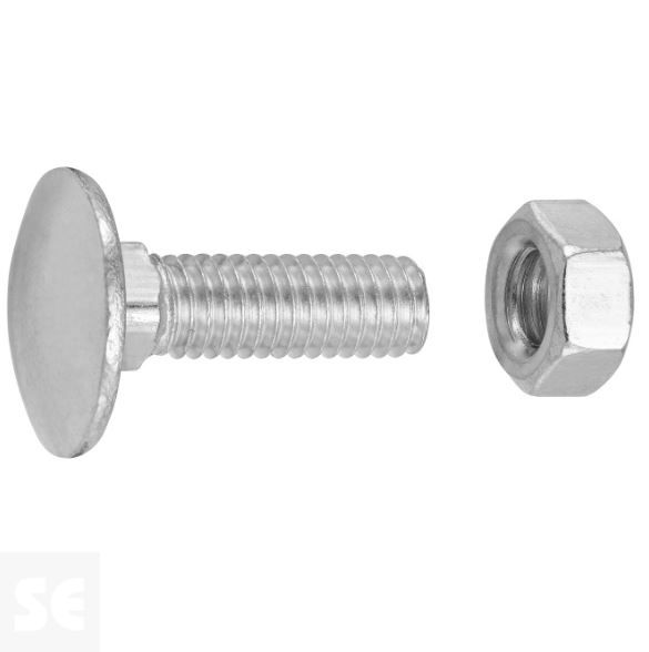 Tornillo Carrocero M6x30mm. Din 603 (30 piezas)