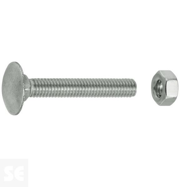 Tornillo Carrocero M6x40mm. Din 603 (25 piezas)