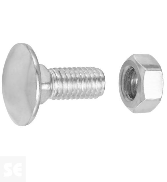 Tornillo Carrocero M8x20mm. Din 603 (6 piezas)