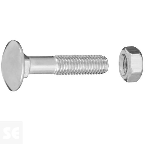 Tornillo Carrocero M8x40mm. Din 603 (4 piezas)